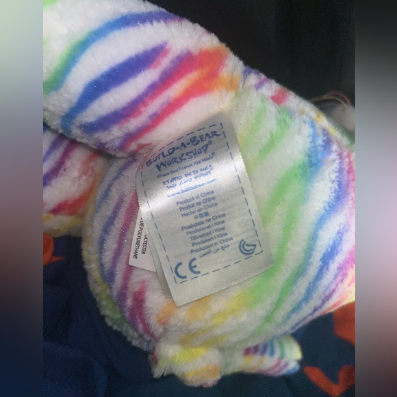 Penny the Rainbow Striped Tiger - Build A Bear stuffed animal plush - Picture 4 of 5